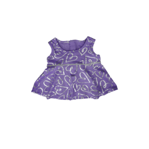 Bunny Boutique Plüss termék fotó lila ruha ezüst szivekkel