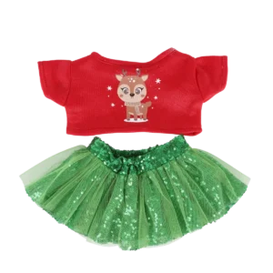 Bunny Boutique online plüss webshop termékfotó Karácsonyi piros-zöld tüll ruha